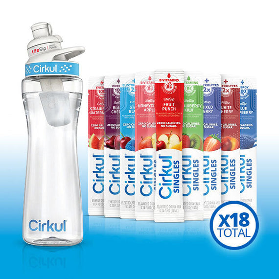 22oz. Plastic Bottle & LifeSip® Fruit Punch X6