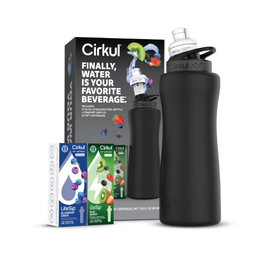 32oz. Matte Black Stainless Steel Bottle Starter Kit P5